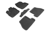 3D EVA коврики в салон черные Seintex ромб для Ford Focus МКПП (2011-2015)